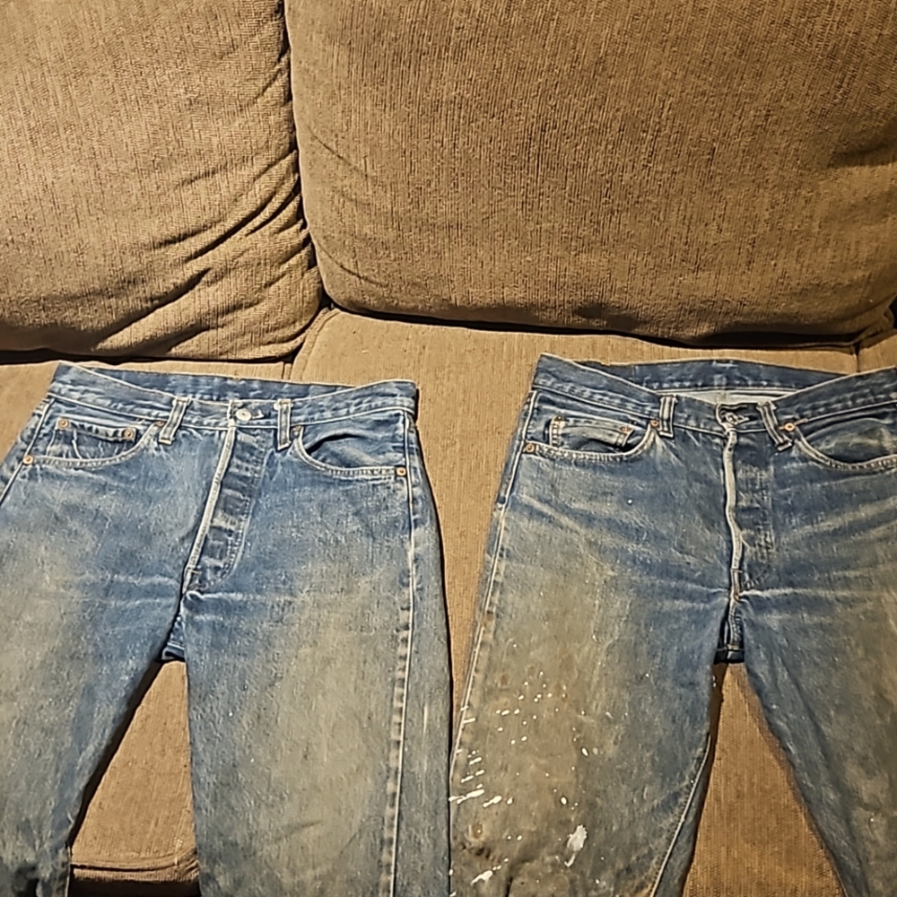 (2) Pairs of Auth. Vintage Red Line Levis Strauss 60s 501 Jeans